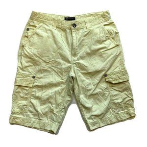 INC International Concepts Cargo Shorts Mens 32 Ripstop Relaxed Long‎ Yellow